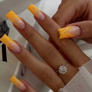 Beautiful press-on or glue-on nails.